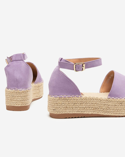 Lila Damensandalen a'la Espadrilles auf der Olikar-Plattform - Schuhe