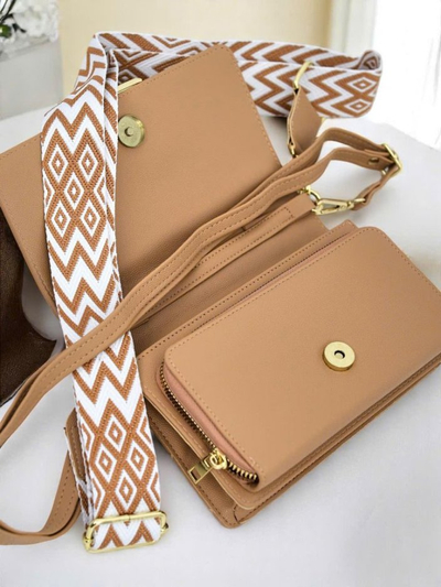 Royalfashion Multifunktionale gesteppte Geldbörse mit Riemen Multi Culti