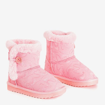 Rosa Kinderschneeschuhe mit Fell Xialo - Schuhe