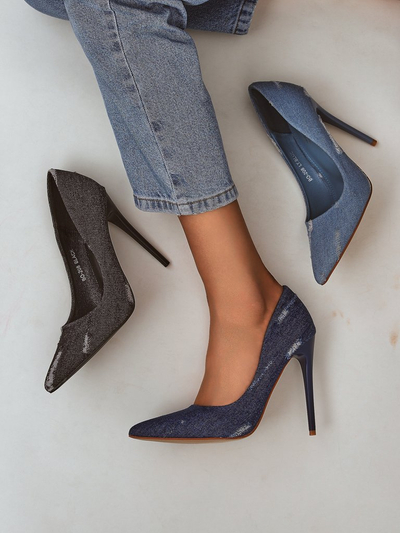 Royalfashion Жіночі туфлі на шпильці Denim Chic
