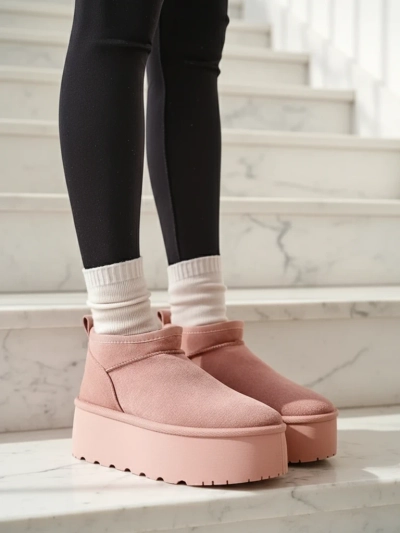 Royalfashion Damen Kurzstiefel a'la Schneestiefel Ozozi