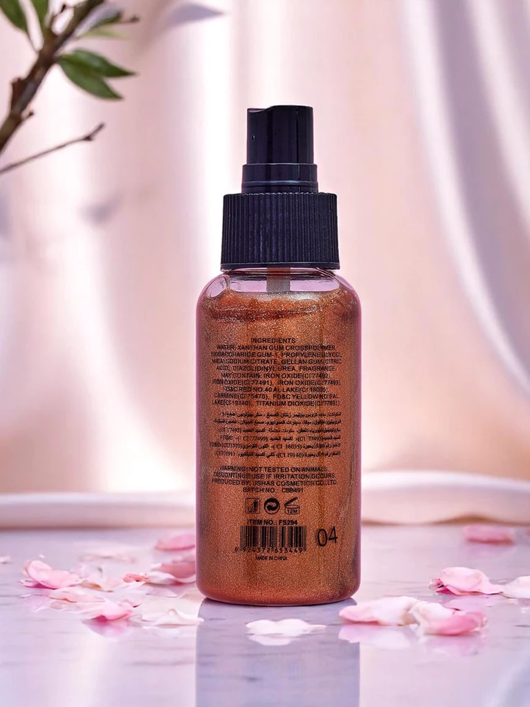 Glow Shimmer Spray für Gesicht und Körper mit Glitzer