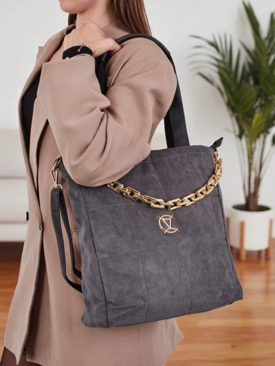 Damen Shopper Handtasche Öko-Wildleder Twilight Life