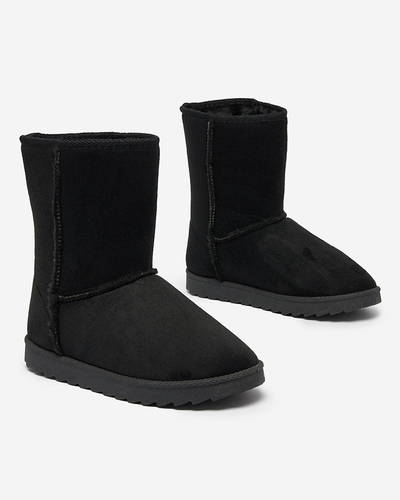 Royalfashion Schwarze Stiefel a'la Schneestiefel für Damen Leaner