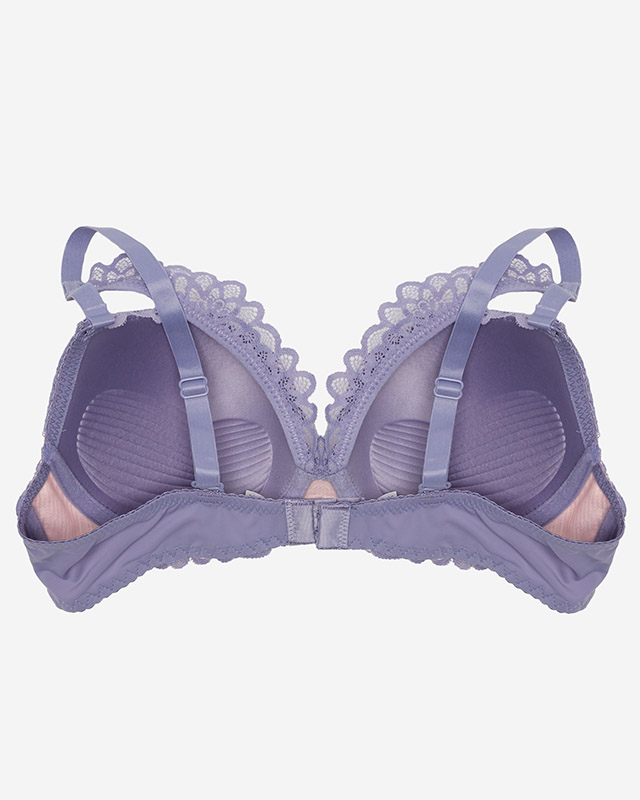 Push-up-BH mit Riemchen und Spitze für Damen in Violett - Unterwäsche