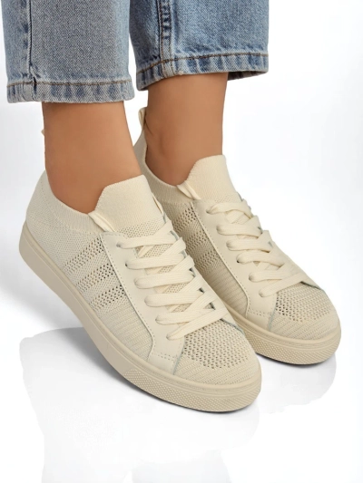 Beige Damiani Sneakers – leichte Stoff-/Öko-Leder-Sneakers für den Sommer