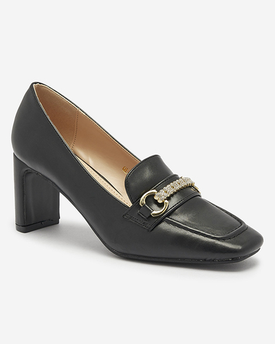 Schwarze Damen Pumps im Mokassin-Stil Kolalic- Footwear