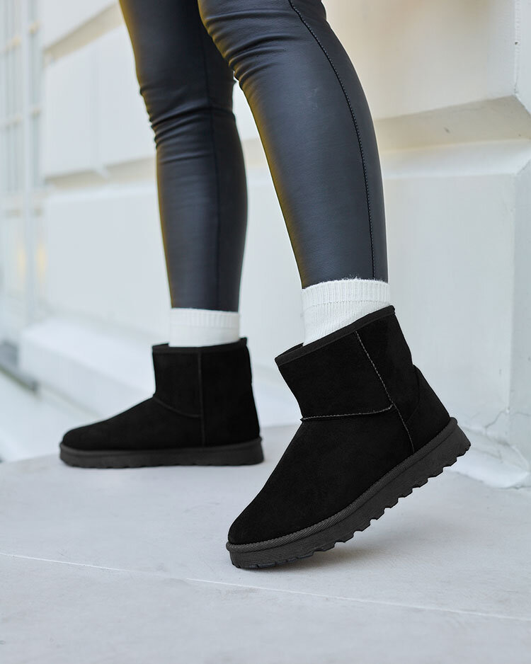 Royalfashion Schwarze Stiefel a'la Schneestiefel für Damen Nerlea
