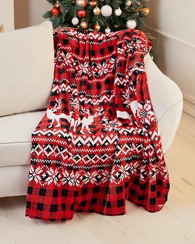 Royalfashion Weihnachts-Wurfdecke 160x200