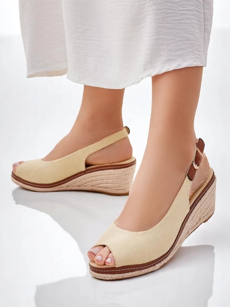 Royalfashion Damen Keil sandals offene Zehen Tafenis