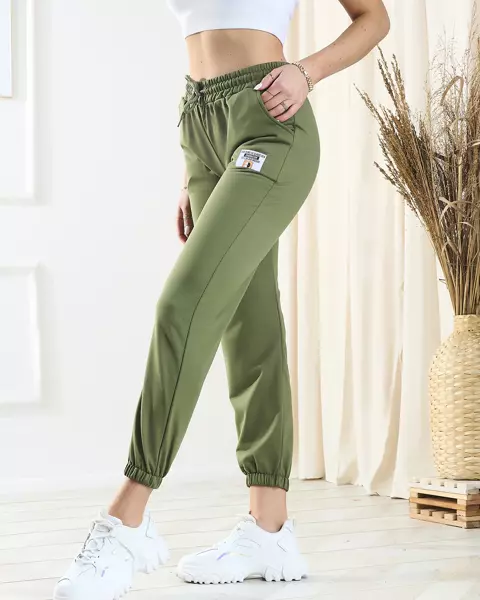 Grüne Damen-Sweatpants - Kleidung