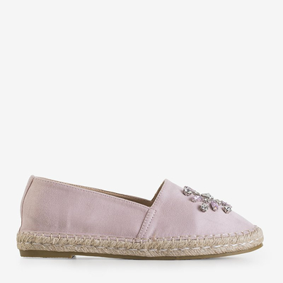 Hellrosa Damen-Espadrilles mit Lucil-Ornamenten - Schuhe