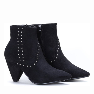 Schwarze Stiefel mit dreieckigem Absatz Lorelei - Footwear