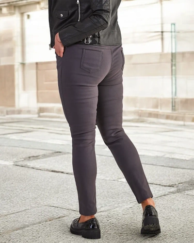 Dunkelgraue isolierte Damen-Treggings - Kleidung