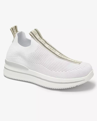 Damen-Slipper mit weißem Schriftzug Cerppa- Footwear