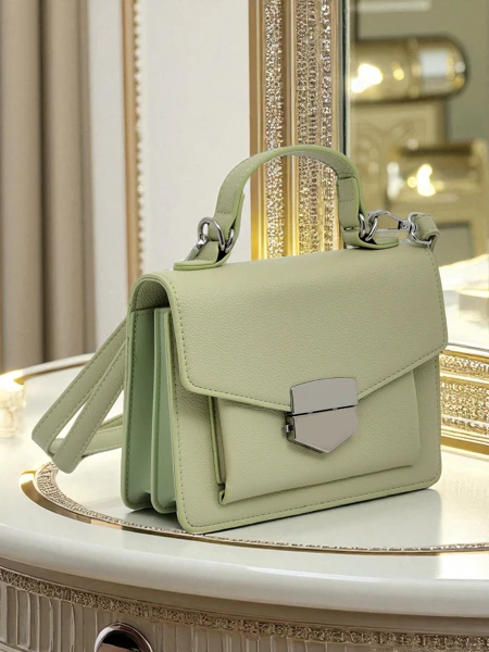 Royalfashion Damen Umschlag-Handtasche mit Henkel Amalthea Avorio