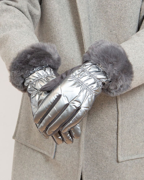 Жіночі чорні рукавички Royalfashion