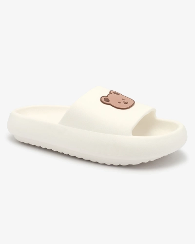 Жіночі гумові шльопанці Royalfashion White Mabyn