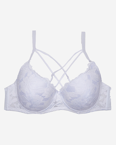 Білий жіночий бюстгальтер на кісточках на бретелях - Нижня білизна