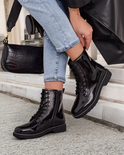 Royalfashion Damen Schnürstiefeletten Lacerro