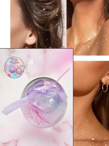 Gesichts-Highlighter in Form eines weichen, flauschigen Balls