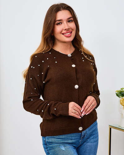 Royalfashion Red Women's Unbuttoned Sweater