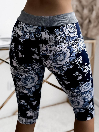 Marineblaue 3/4 Shorts für Damen PLUS SIZE - Kleidung