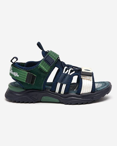 Grüne Kindersandalen mit Klettverschluss Meteris - Schuhe