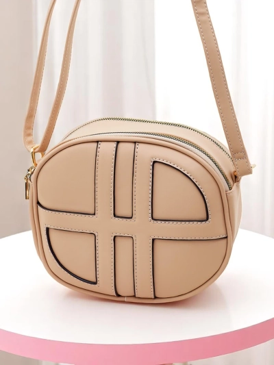 Royalfashion Kleine runde Damenhandtasche aus Ökoleder Riva Circle