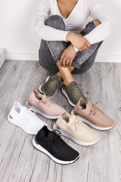 OUTLET Sportschuhe aus beigefarbenem Stoff für Damen Erina - Schuhe