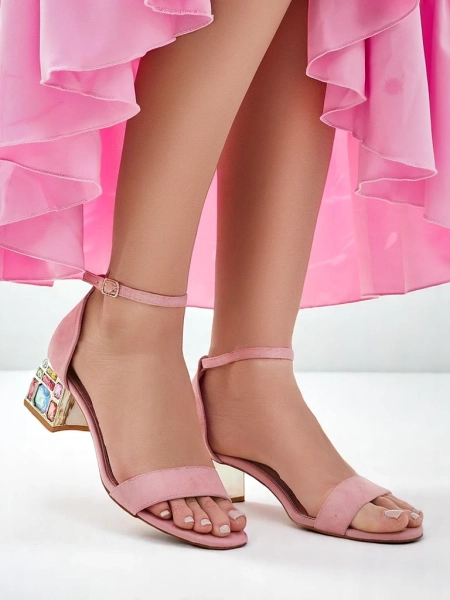 Royalfashion Damen Sandalen mit dekorativem Absatz Ballou