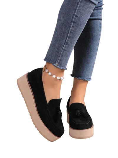 Royalfashion Damenmokassins auf einem Wedge-Absatz Ogalda