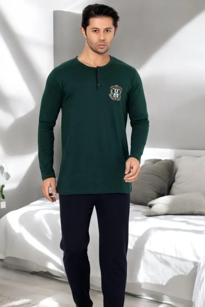 Royalfashion Herren Baumwoll-Pyjama