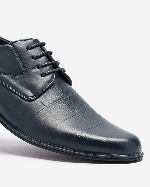 Темно-сині елегантні чоловічі напівчеревики Elfobs - Взуття