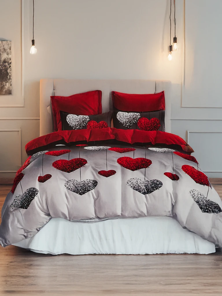 Royalfashion Gemusterte Bettwäsche 180x200 Set 3 TEILE