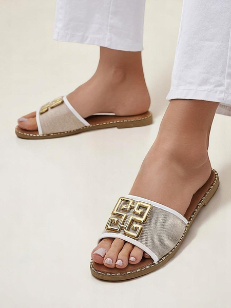 Royalfashion Damen-Pantoletten mit flacher Sohle Rorole