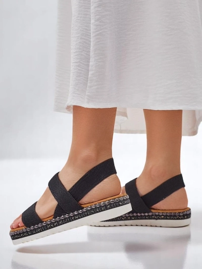 Royalfashion Damensandalen mit dekorativer Sohle Zindas