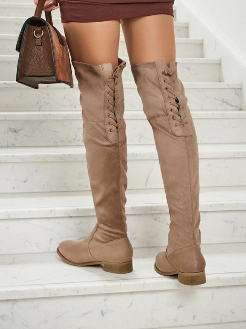 Жіночі ботфорти з екозамші Denvoria