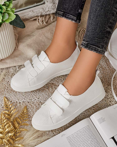 Royalfashion Damen durchbrochene Raffer-Sneakers