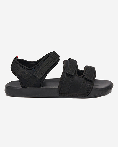 Schwarze Herrensandale mit Klettverschluss Crostal - Footwear
