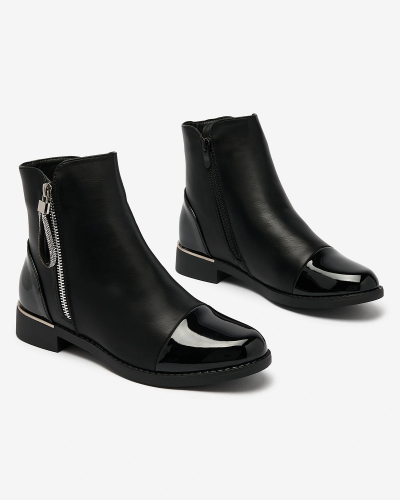 Royalfashion Klassische schwarze Damenstiefel a'la noble boots Urban Glam
