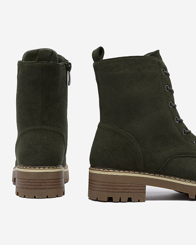 Grüne Damen-Trapper-Stiefel Priviea - Schuhe