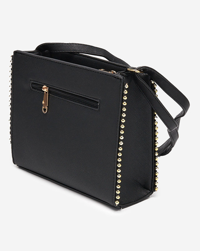 Klassische schwarze Handtasche mit Dekoration - Accessoires