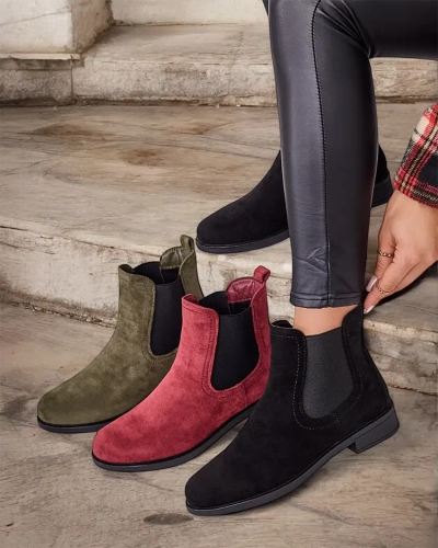 Royalfashion Damen Öko-Wildleder Ataras Stiefel a'la sztyblettes