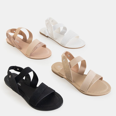 Schwarze Damensandalen mit Kette Izdylea - Schuhe