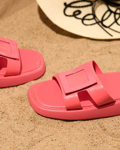 Жіночі коралові тапочки з орнаментом Zegor - Взуття