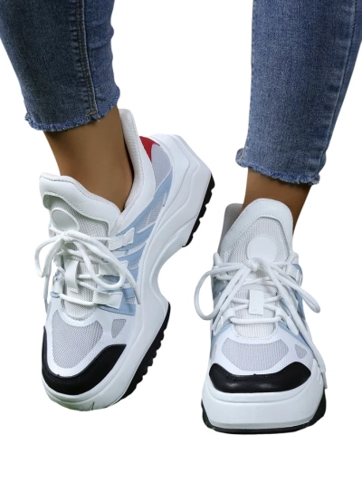 Royalfashion Damen sportliche Sneakers auf dickerer Sohle Loness