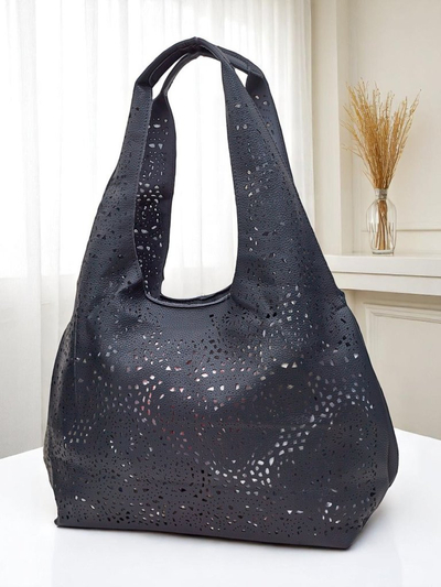 Royalfashion Große Damen-Shopper-Tasche, Lochmuster Lira Lace