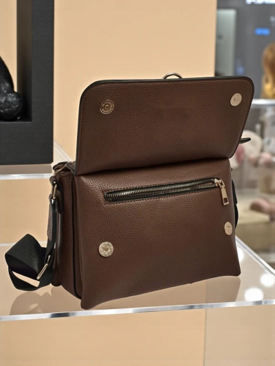 Venezia Elegante Handtasche aus Öko-Leder in Dunkelbraun