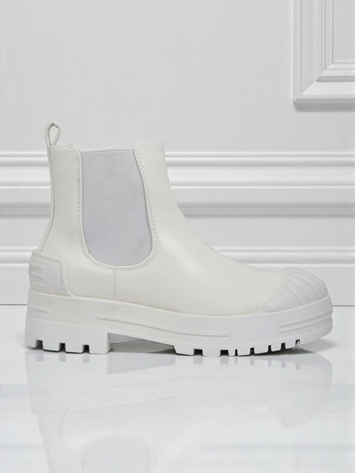 Plateau Stiefeletten aus Öko-Leder Amber Veil